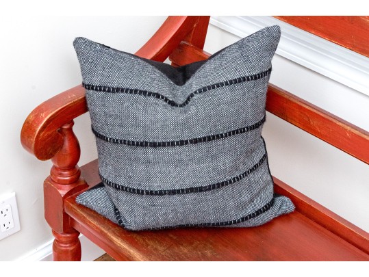 Vintage Farmhouse Chic Red Painted Bench