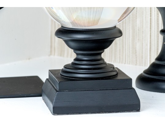 Excellent Tabletop Decor Including Petrified Wood And Crystal Balls