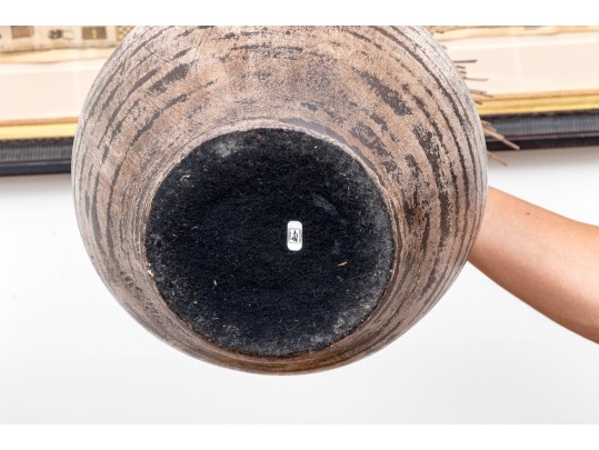 Mexican Ceramic Vase With Natural Reed Arrangement