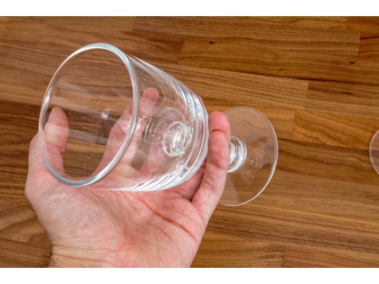 Set Of Ten Stemmed Glass Goblets