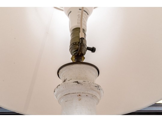 Farmhouse Chic Painted Baluster Table Lamp