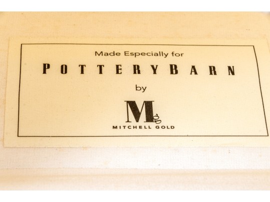 Pair Of Mitchell Gold For Pottery Barn Slipcovered Club Chairs 