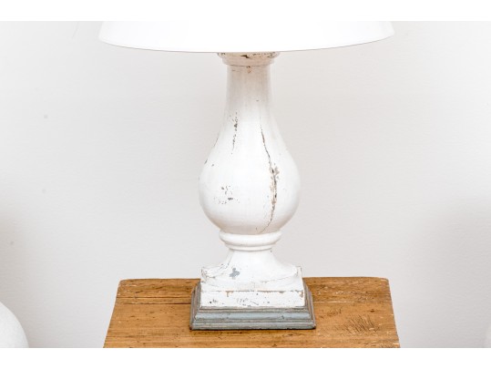 Farmhouse Chic Painted Baluster Table Lamp