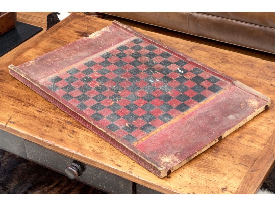 Antique Hand-painted Double Sided Game Board