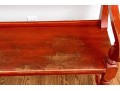 Vintage Farmhouse Chic Red Painted Bench