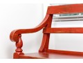 Vintage Farmhouse Chic Red Painted Bench