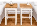 Pair Fabulous French Country Rustic Painted Taborets
