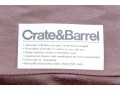 Vintage Crate & Barrel Leather Upholstered Club Chair And Throw Blanket