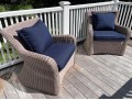 Kingsley-Bate Pair Of Woven Wicker Outdoor Armchairs