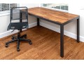 Handsome Industrial Chic Table With Desk Chair