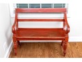 Vintage Farmhouse Chic Red Painted Bench