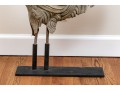 Antique Cast Lead Sculpturesque Rooster On Stand
