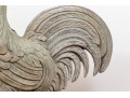 Antique Cast Lead Sculpturesque Rooster On Stand