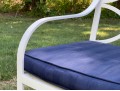 McKinnon And Harris Pair Of White Regency Style Aluminum Patio Chairs