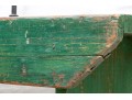 Antique Farmhouse Painted Wood Bench In Green