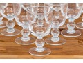 Set Of Ten Stemmed Glass Goblets