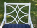 McKinnon And Harris Pair Of White Regency Style Aluminum Patio Chairs