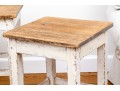 Pair Fabulous French Country Rustic Painted Taborets