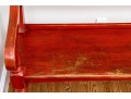 Vintage Farmhouse Chic Red Painted Bench