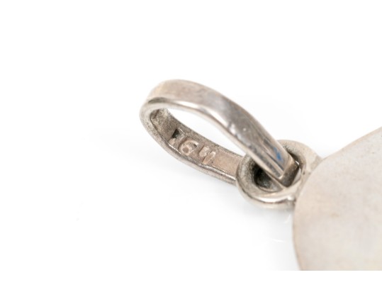 Sterling Silver Large Jeruselum Cross Pendant, Displayed On A Hand Wrought Chain