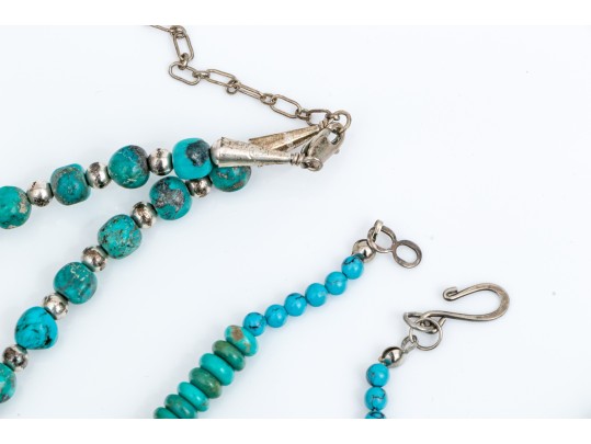 Collection Of Complementary Assorted Turquoise And Howlite Necklaces