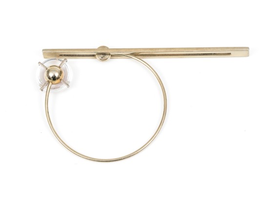 18k Yellow Gold Fabulous Contemporary Quartz Moveable Pendant