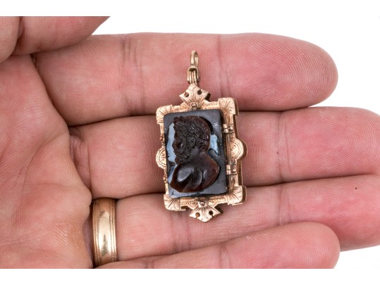 Lot Of Gold Filled Assorted Vintage Pendants, Brooches And Watch Fob