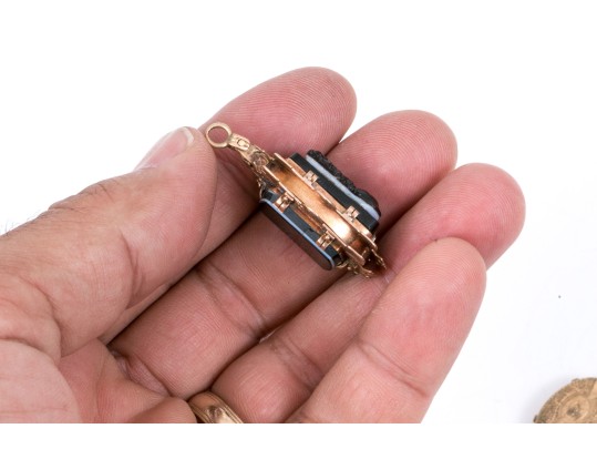 Lot Of Gold Filled Assorted Vintage Pendants, Brooches And Watch Fob