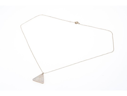 Tiffany And Co. Sterling Silver Nike Award Pendant, With Tiffany Sterling Chain