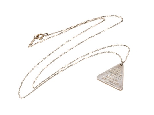 Tiffany And Co. Sterling Silver Nike Award Pendant, With Tiffany Sterling Chain