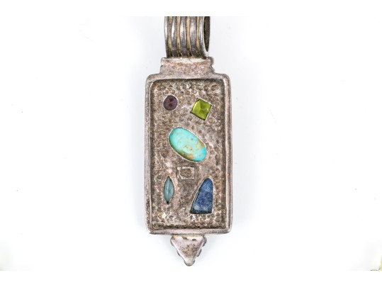 Sterling Silver Colorful Collection Of Contemporary Glass Jewelry, With Complementary Bead Necklace