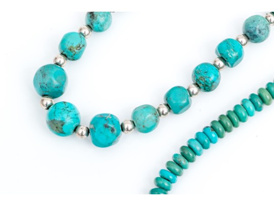 Collection Of Complementary Assorted Turquoise And Howlite Necklaces