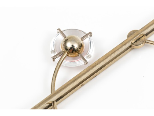 18k Yellow Gold Fabulous Contemporary Quartz Moveable Pendant