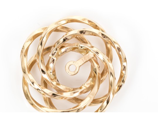 14k Yellow Gold Pair Of Knot Earrings Jackets And Swirl Earrings Jackets