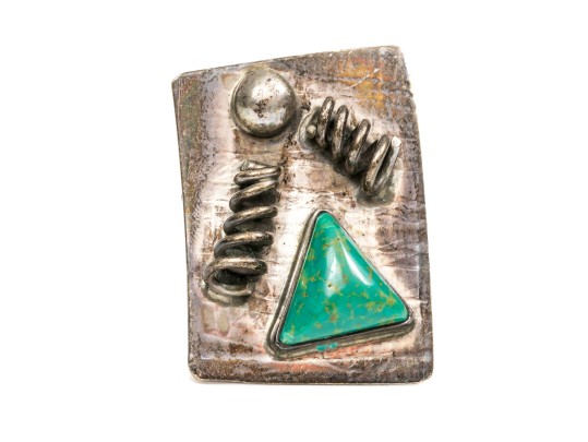 Sterling Silver Impactful Large Brutalist Style Sing, Size 6.5 Adjustable