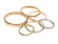 14k Gold Lot Of Assorted Scrap Band Rings, Assorted Sizes, 5.5 Gross Dwt