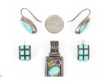 Sterling Silver Colorful Collection Of Contemporary Glass Jewelry, With Complementary Bead Necklace