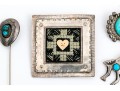 Sterling Silver, 800 Silver And Silver Plate Collection Of Southwestern Motif Jewelry Pieces