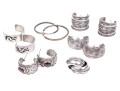 Lot Of Fun Assorted Sterling Silver Southwestern Motif Hoop Earrings