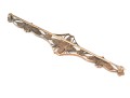 14k Gold Pretty Antique Filigree And Seed Pearl Bar Pin