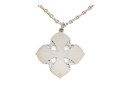 Sterling Silver Large Jeruselum Cross Pendant, Displayed On A Hand Wrought Chain