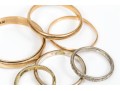 14k Gold Lot Of Assorted Scrap Band Rings, Assorted Sizes, 5.5 Gross Dwt