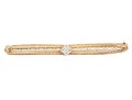 14k Yellow Gold Lovely Vintage Filagree Bar Pin, With Center Diamond