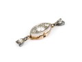 14k Gold Beautiful Antique Diamond Bead Clasp, App. 0.35 TCW