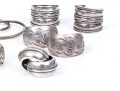 Lot Of Fun Assorted Sterling Silver Southwestern Motif Hoop Earrings