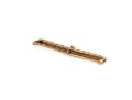 14k Yellow Gold Lovely Vintage Filagree Bar Pin, With Center Diamond