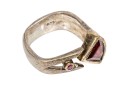Sterling Silver And Vermeil Contemporary Bezel Set Garnet And Ruby Ring, App. 6.5 To 6.75