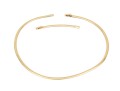 14k Yellow Gold Omega Necklace, With Extension Piece