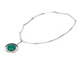 Sterling Silver Beautiful Danish Sterling Silver Green Chalcedony Contemporary Necklace