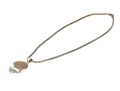 Sterling Silver Beautiful Glass, Cultured Freshwater Pearl Contemporary Necklace, On A Wheat Chain